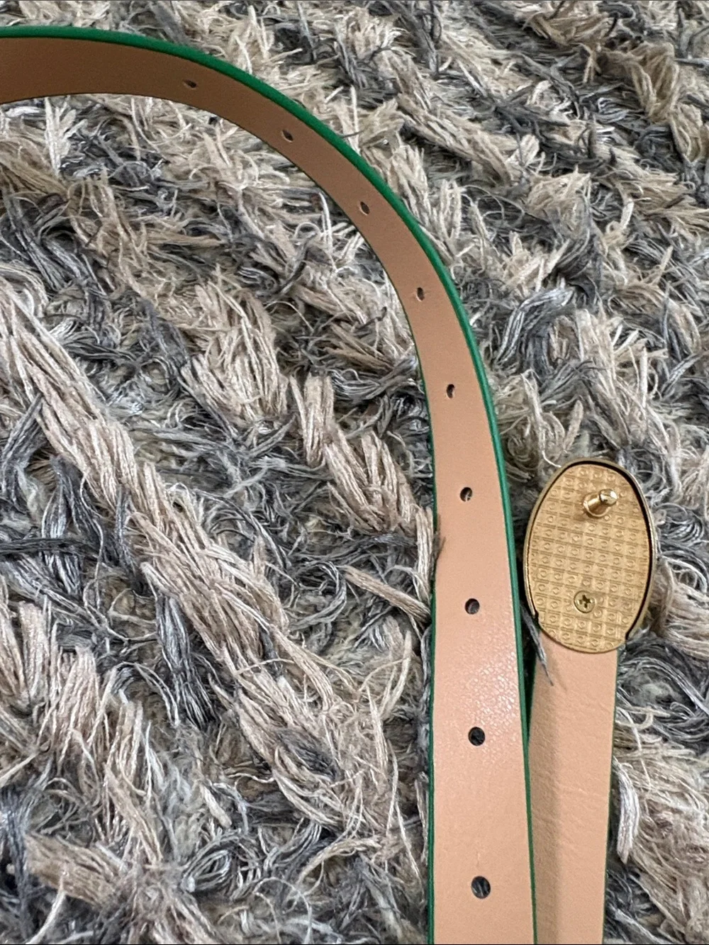New! Green Women's PU Leather Belt with Honeycomb Enamel Snake Head Buckle OS